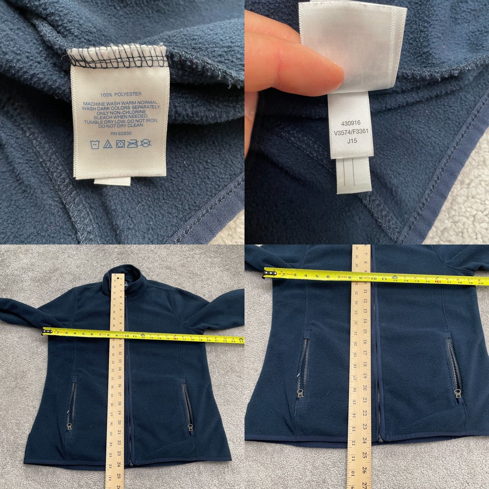 Lands' End Lands' End Fleece Jacket Mens Small Navy Blue Full Zip Pockets Outdoor Hiking Size US S / EU 44-46 / 1 - 8 Thumbnail