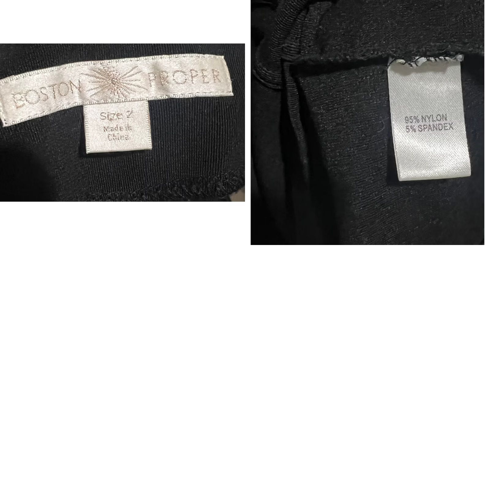 Boston Proper VINTAGE Boston Proper Dress Sheath Black Nylon Spandex Sz 2 Criss-Cross Back 90s Y2K Knit's Knee Length Mens Womens Size XS / US 0-2 / IT 36-38 - 8 Thumbnail