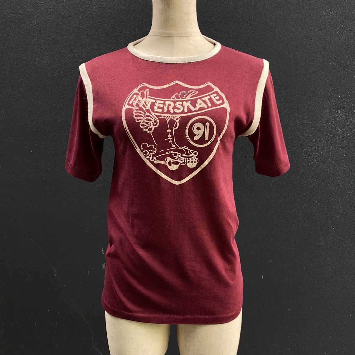 Vintage Medalisty Pride SULA Burgundy Interskate Graphic T-Shirt Size S / US 4 / IT 40 - 12 Thumbnail