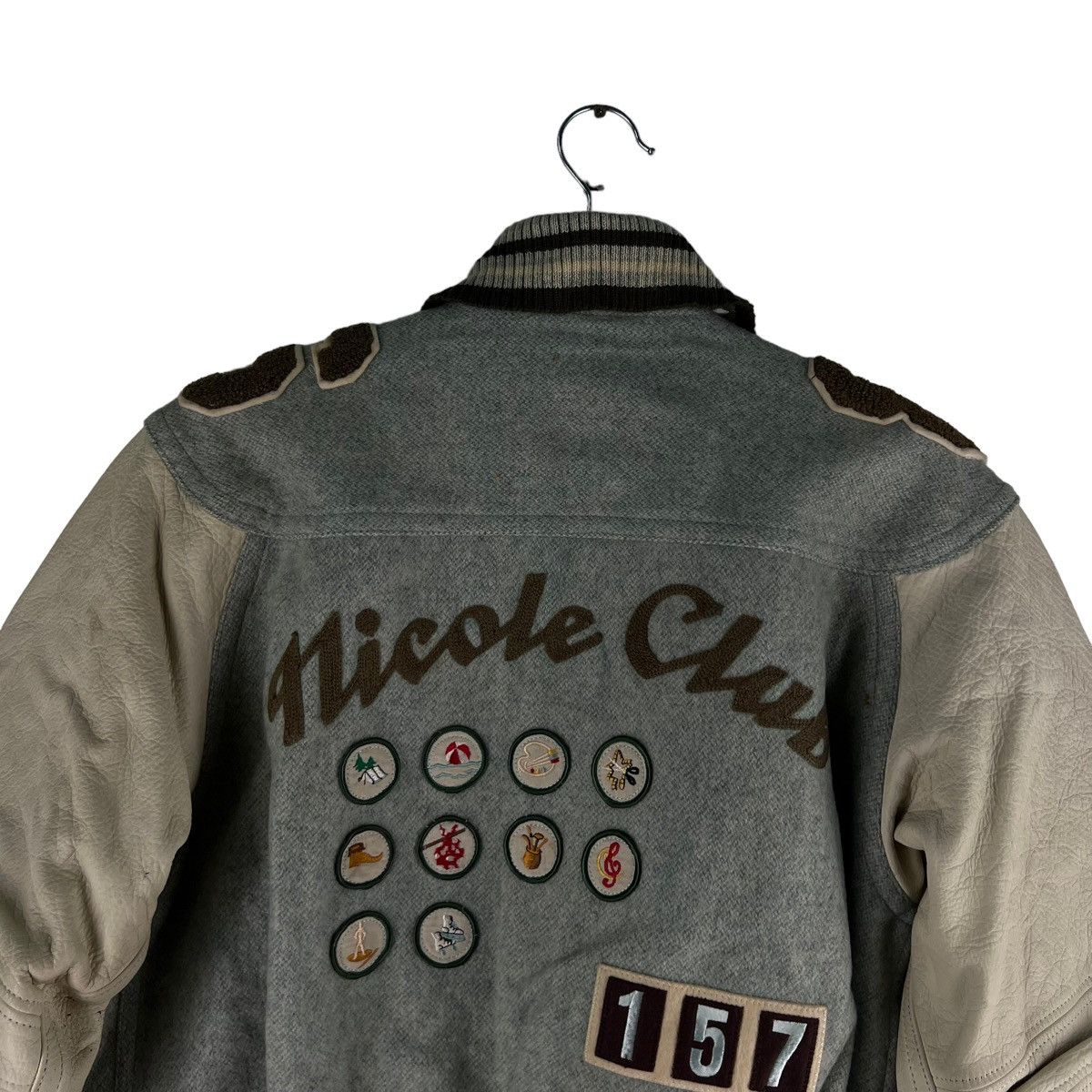 Japanese Brand 🔥90s Vintage Leather Varsity Jacket Nicole Club IsseyMiyake Size US S / EU 44-46 / 1 - 11 Thumbnail