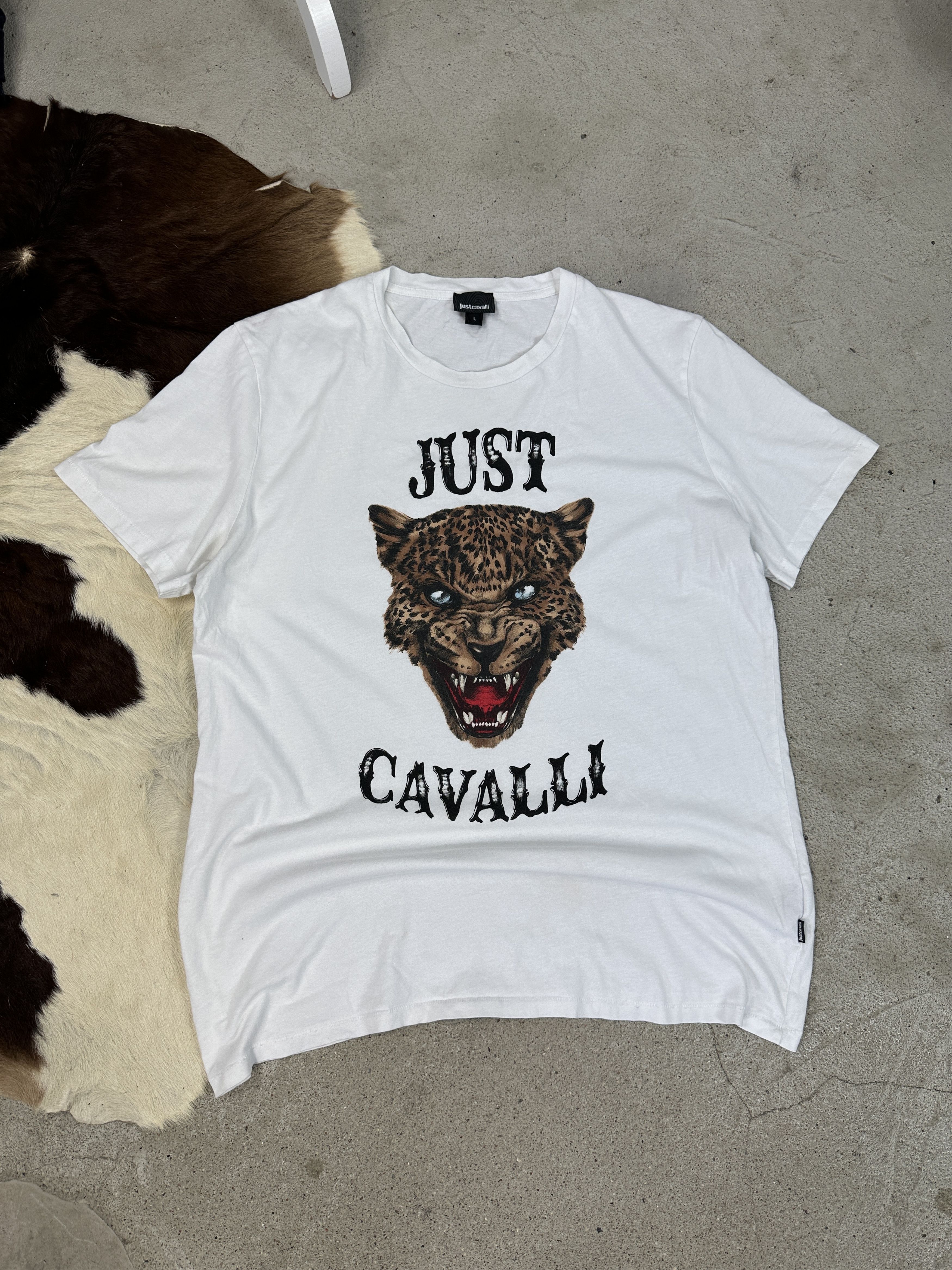 Just Cavalli × Vintage Vintage Y2K Avat Garde Just Cavalli T-shirt 00s Size US L / EU 52-54 / 3 - 1 Thumbnail