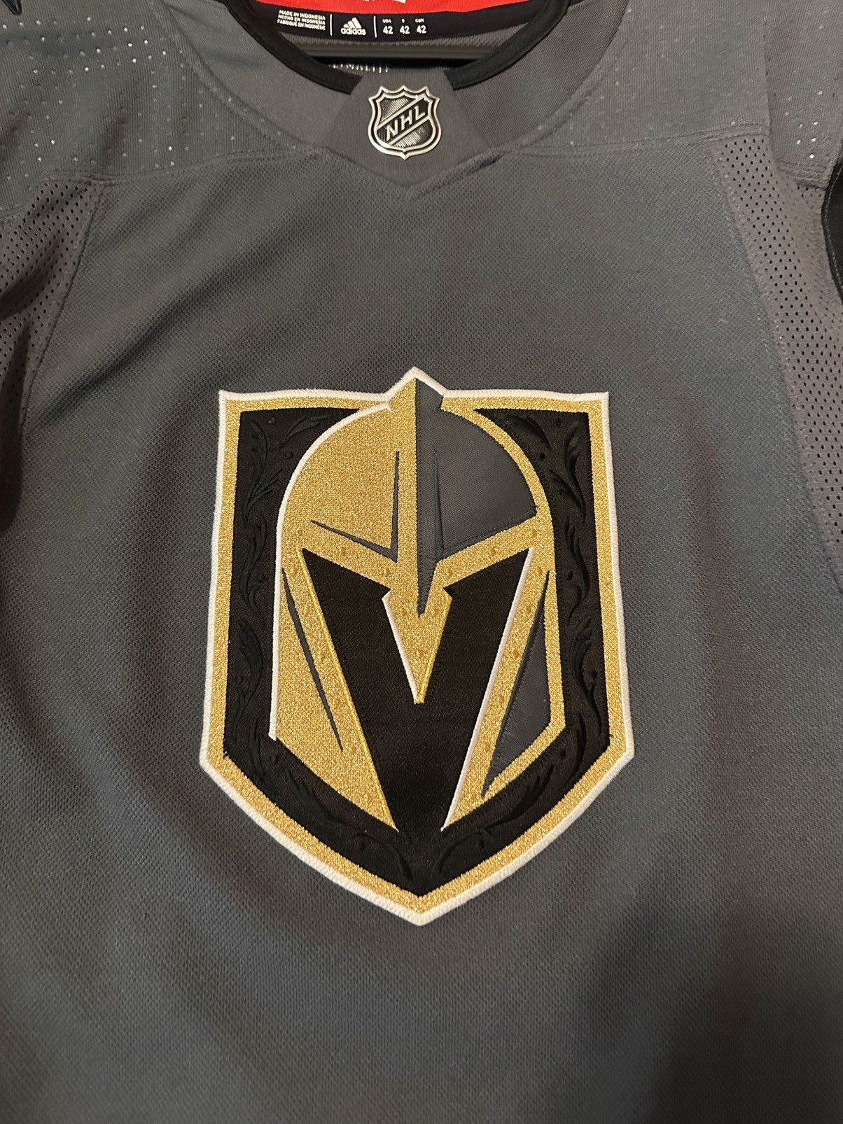 Adidas × NHL Vegas Golden Knights Adidas Marc-Andre Fleury Home Jersey Size US M / EU 48-50 / 2 - 2 Thumbnail