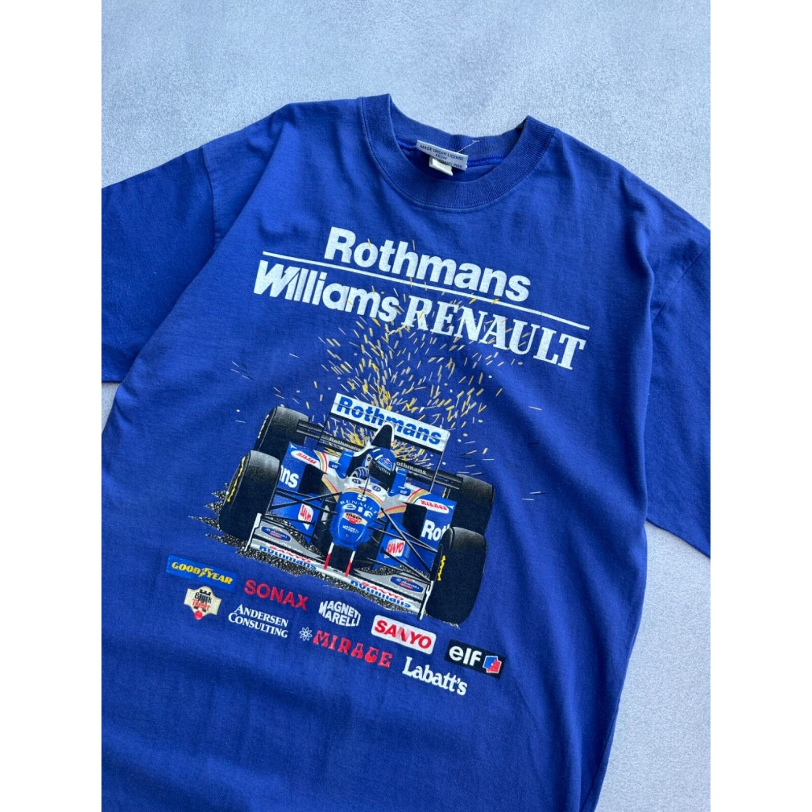 Vintage Vintage Rothmans Williams Renault F1 Racing T-shirt 90s Sz L Size US L / EU 52-54 / 3 - 5 Thumbnail