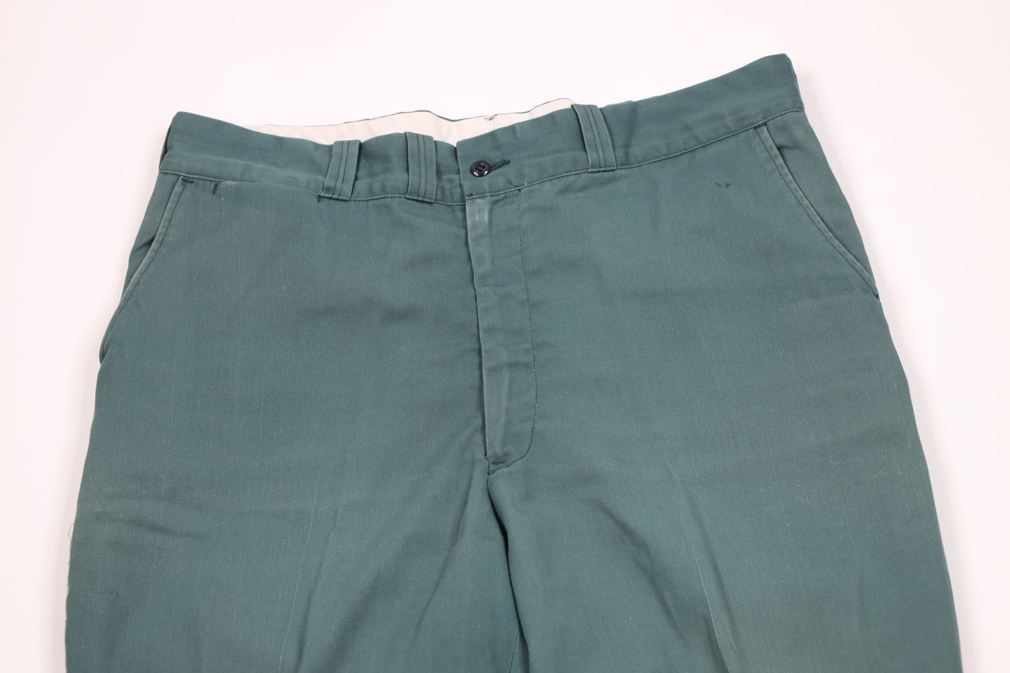 Big Mac Vintage 60s 70s Big Mac Workwear Mechanic Pants Green USA Size US 36 / EU 52 - 2 Thumbnail