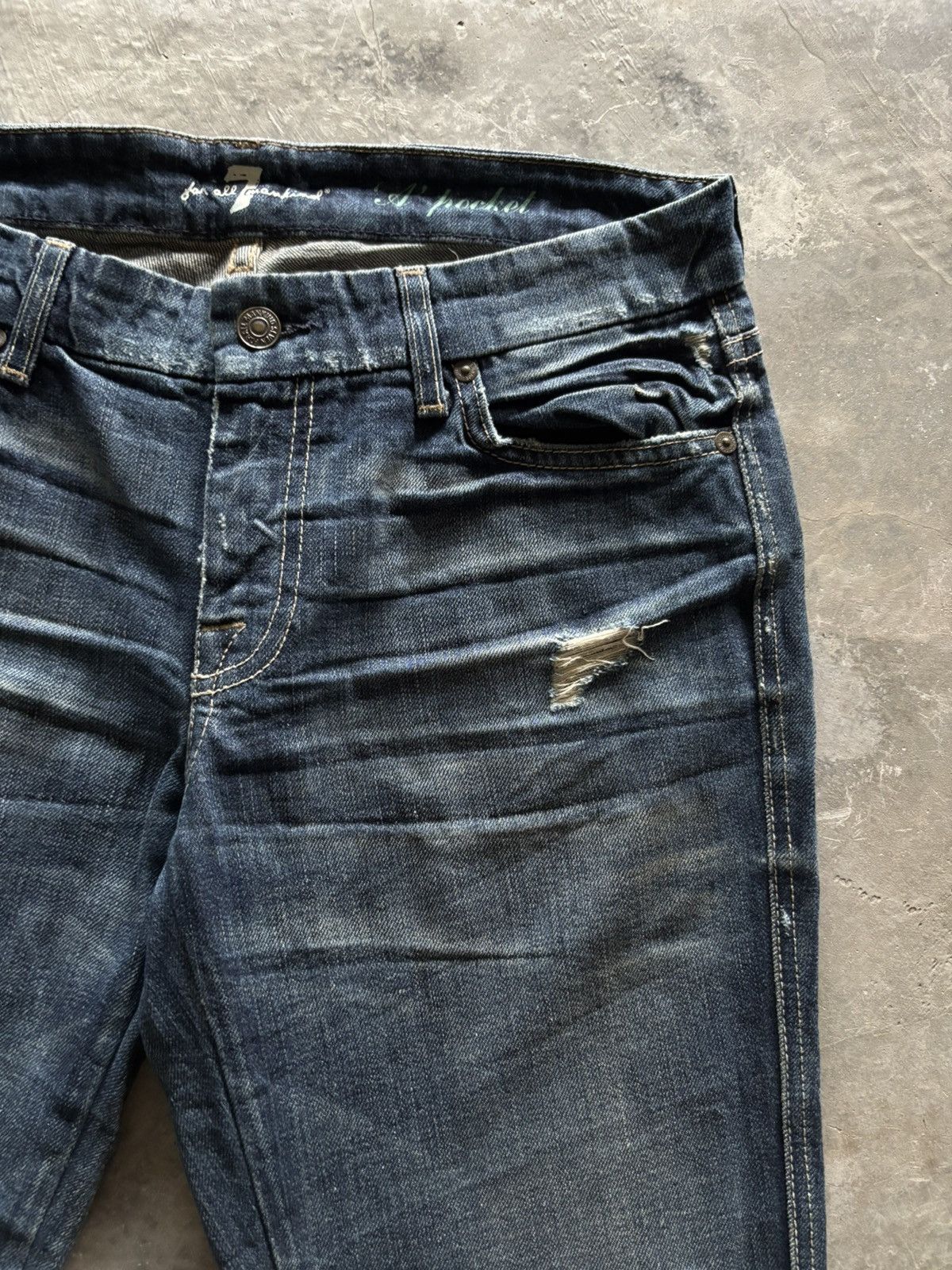 If Six Was Nine 7 FOR ALL MANKIND flare distressed bootcut kendrick lamar Size US 30 / EU 46 - 8 Thumbnail