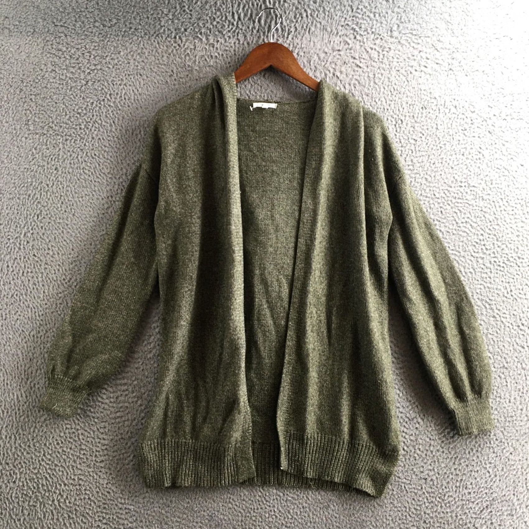 Vintage Maurices Sweater Womens XS Olive Green Open Front Hooded Knit Cardigan Casual Shirt Size XS / US 0-2 / IT 36-38 - 2 Thumbnail