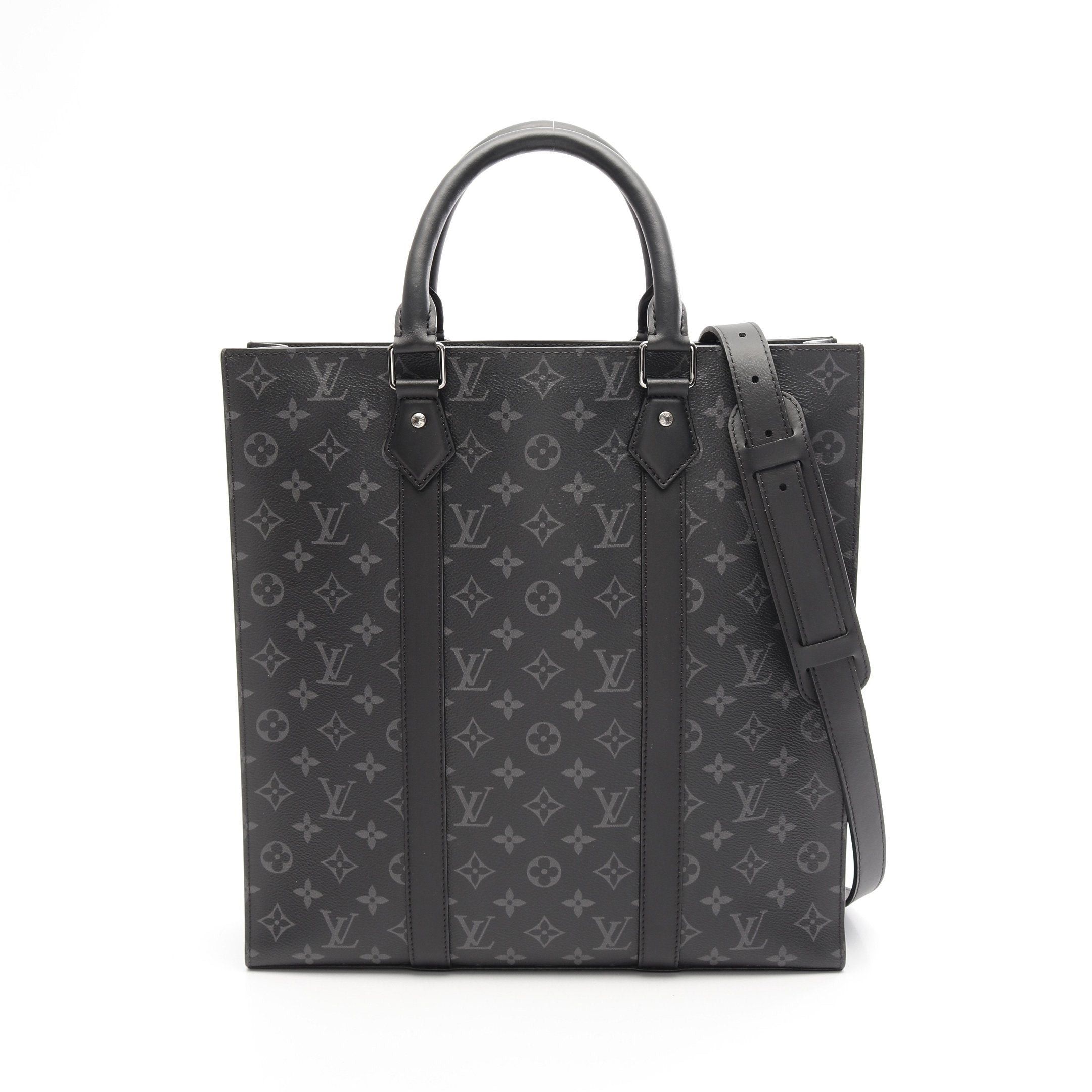 Louis Vuitton Louis Vuitton Sac Plat Monogram Eclipse Handbag Tote Bag Leather Black Size ONE SIZE - 1 Thumbnail