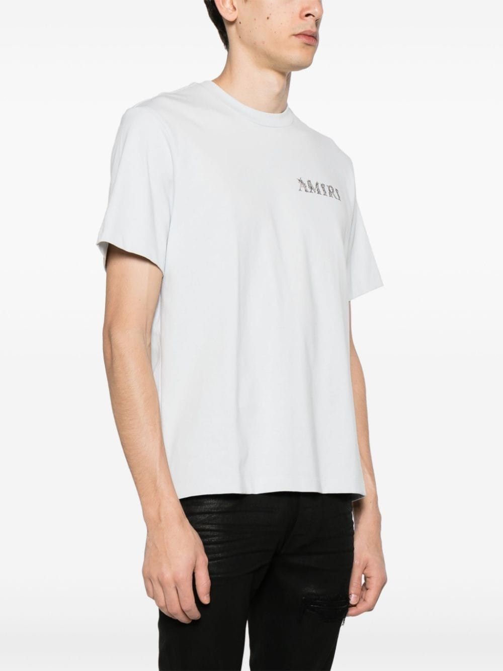 Amiri oc11z0525 Baroque Logo T-Shirt in Gray Dawn Size US S / EU 44-46 / 1 - 3 Thumbnail