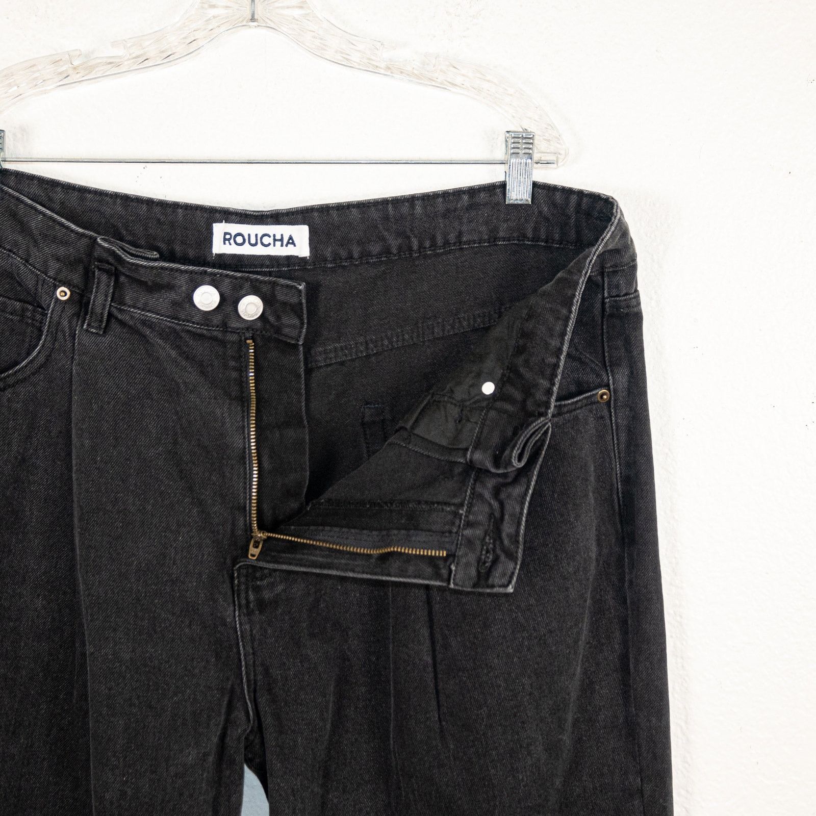 Other ROUCHA Dada Denim Pleated 5 pocket Jeans washed Black Size 40" / US 18 - 3 Thumbnail