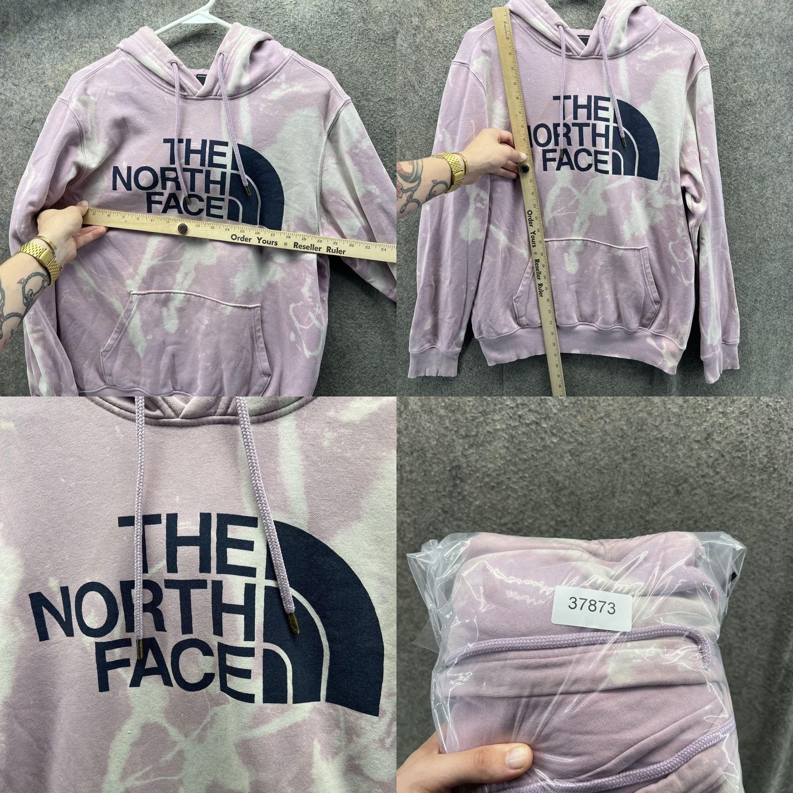 The North Face The North Face Hoodie Mens S Purple Tie Dye Logo Pullover Fleece Sweatshirt Size US S / EU 44-46 / 1 - 8 Thumbnail