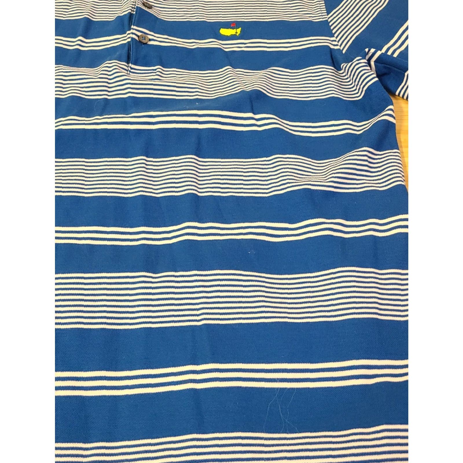Vintage Masters Collection Polo Shirt Striped Augusta Blue L Men Size US L / EU 52-54 / 3 - 2 Thumbnail
