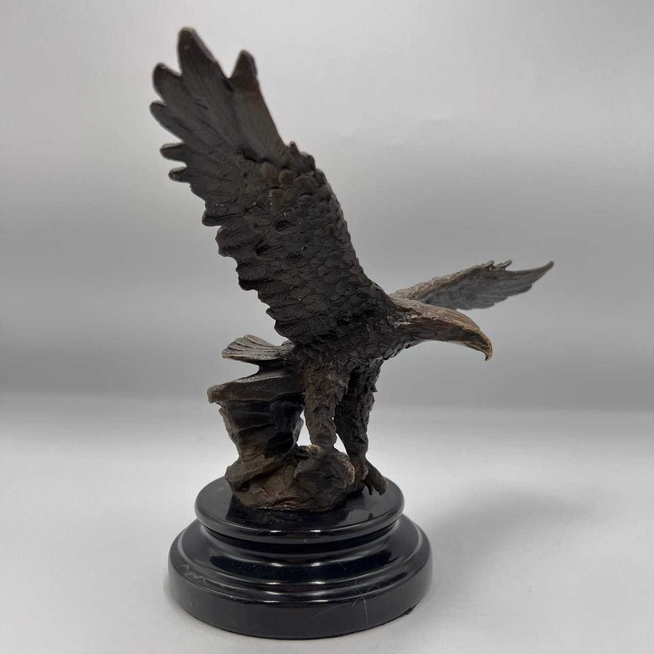 Vintage Vintage Collectible Solid Bronze Figure Statue Bird Eagle Size ONE SIZE - 3 Thumbnail