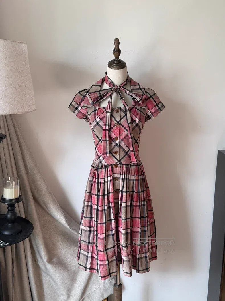 Vivienne Westwood Vivienne Westwood Pink Plaid Dress Size M / US 6-8 / IT 42-44 - 2 Thumbnail