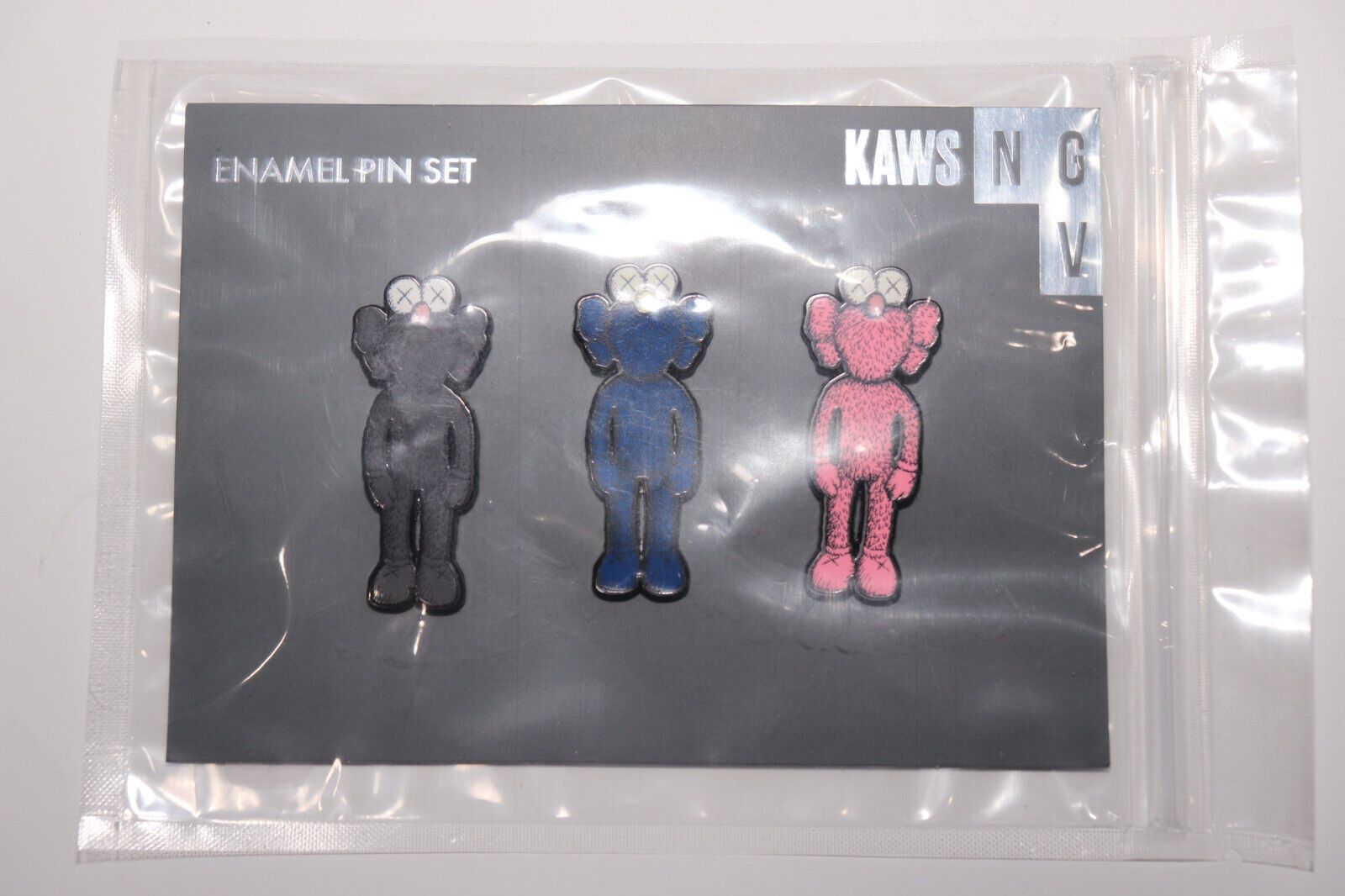 Kaws KAWS NGV BFF Enamel Pin Set - Black, Blue, & Pink Kawsone Size ONE SIZE - 3 Thumbnail