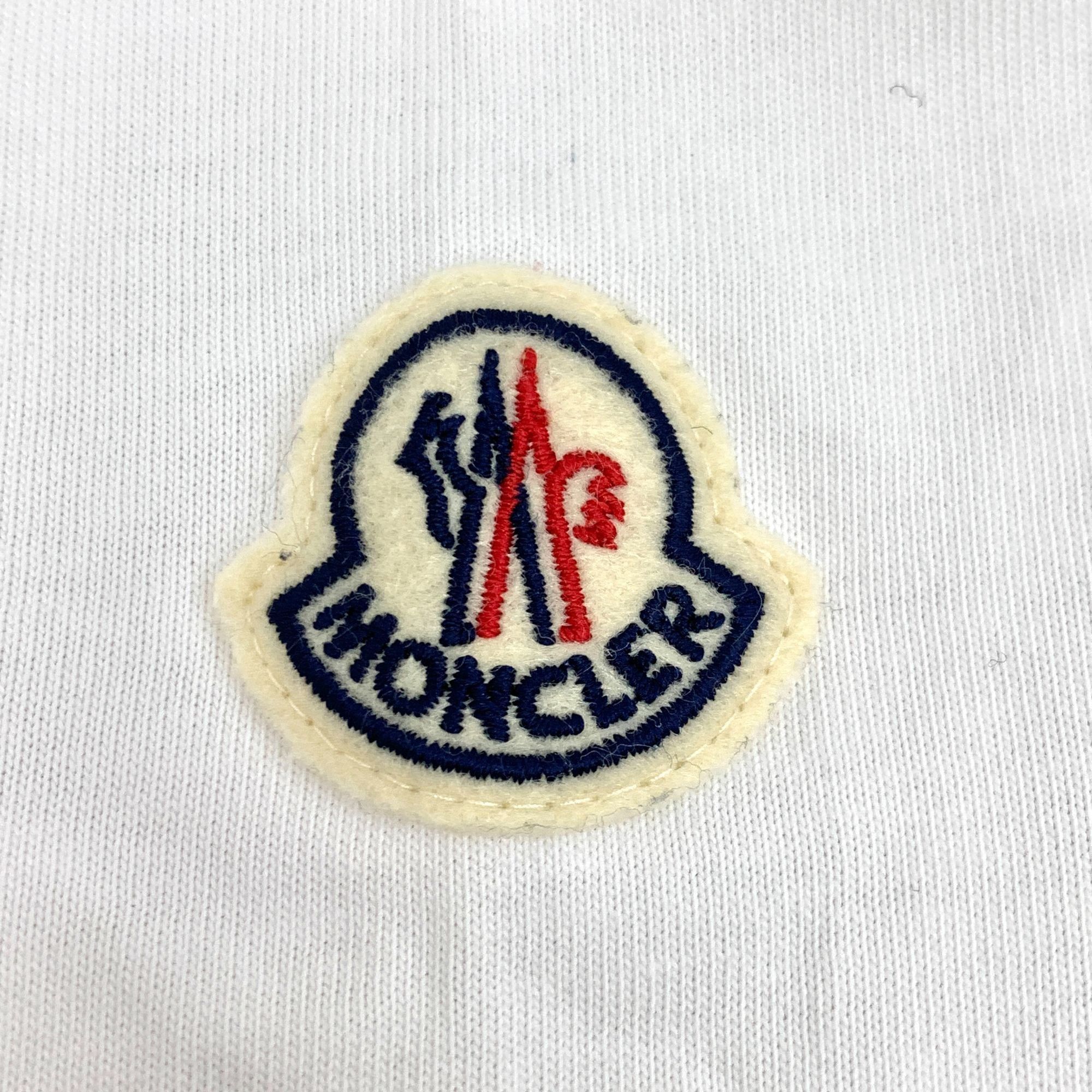 Moncler Moncler Mens White Graphic Cotton T-Shirt With Logo Patch & Size US S / EU 44-46 / 1 - 2 Thumbnail