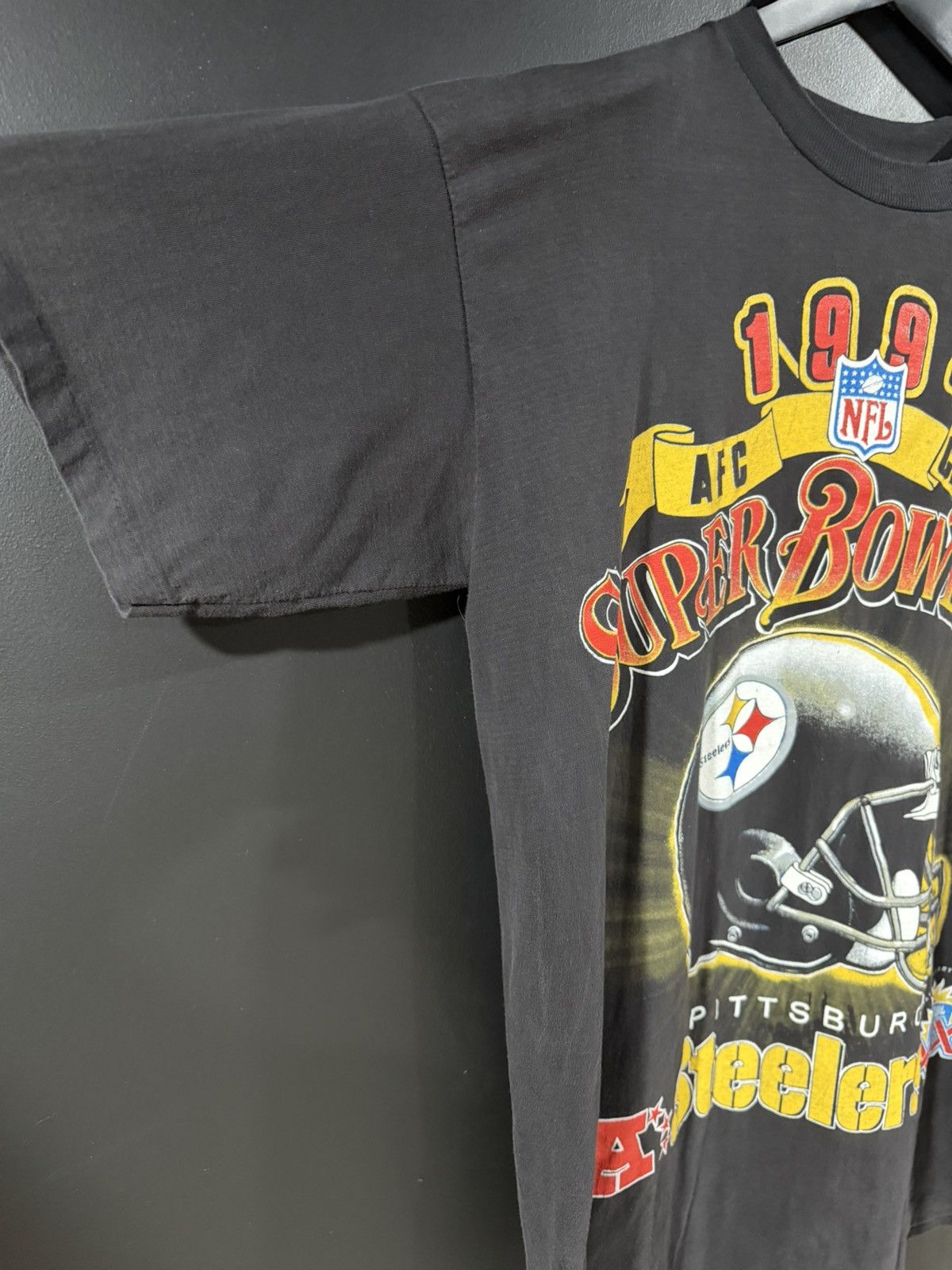 Vintage 1994 Vintage Pittsburgh Steelers Single Stitch Faded Tee XL Size US XL / EU 56 / 4 - 4 Thumbnail