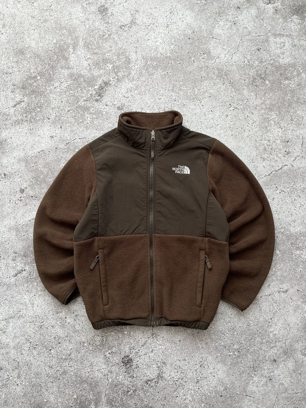 The North Face × Vintage Vintage The North Face 90s Brown Fleece Zip Sweater Jacket Size L / US 10 / IT 46 - 2 Thumbnail