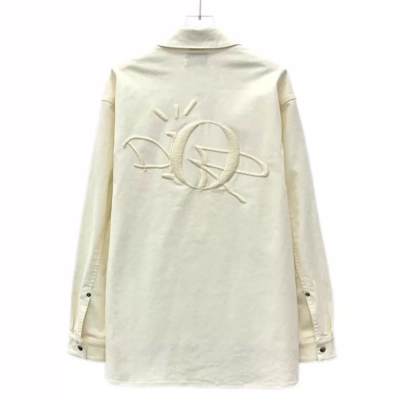 Dior Dior Beige letter embroidery cotton lapel single-breasted l Size US M / EU 48-50 / 2 - 2 Thumbnail