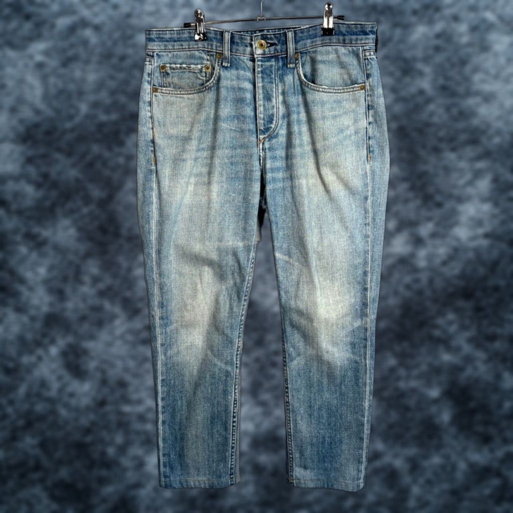 Rag & Bone Rag & Bone Mens Denim Jeans Size 30 Blue Slim Fit Tapered Regular Inseam 25 Rock & Bone Slimming Cotton Blend Jeans Size US 30 / EU 46 - 1 Thumbnail