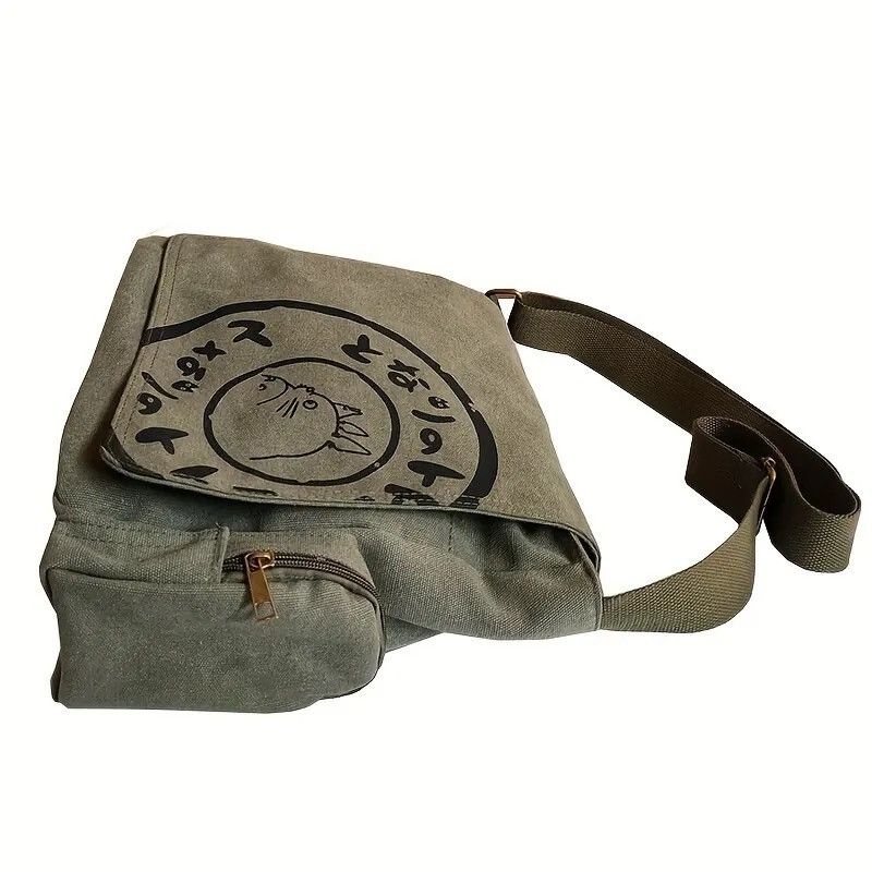 Vintage Vintage Cartoon Women Canvas Messenger Bag Size ONE SIZE - 3 Thumbnail