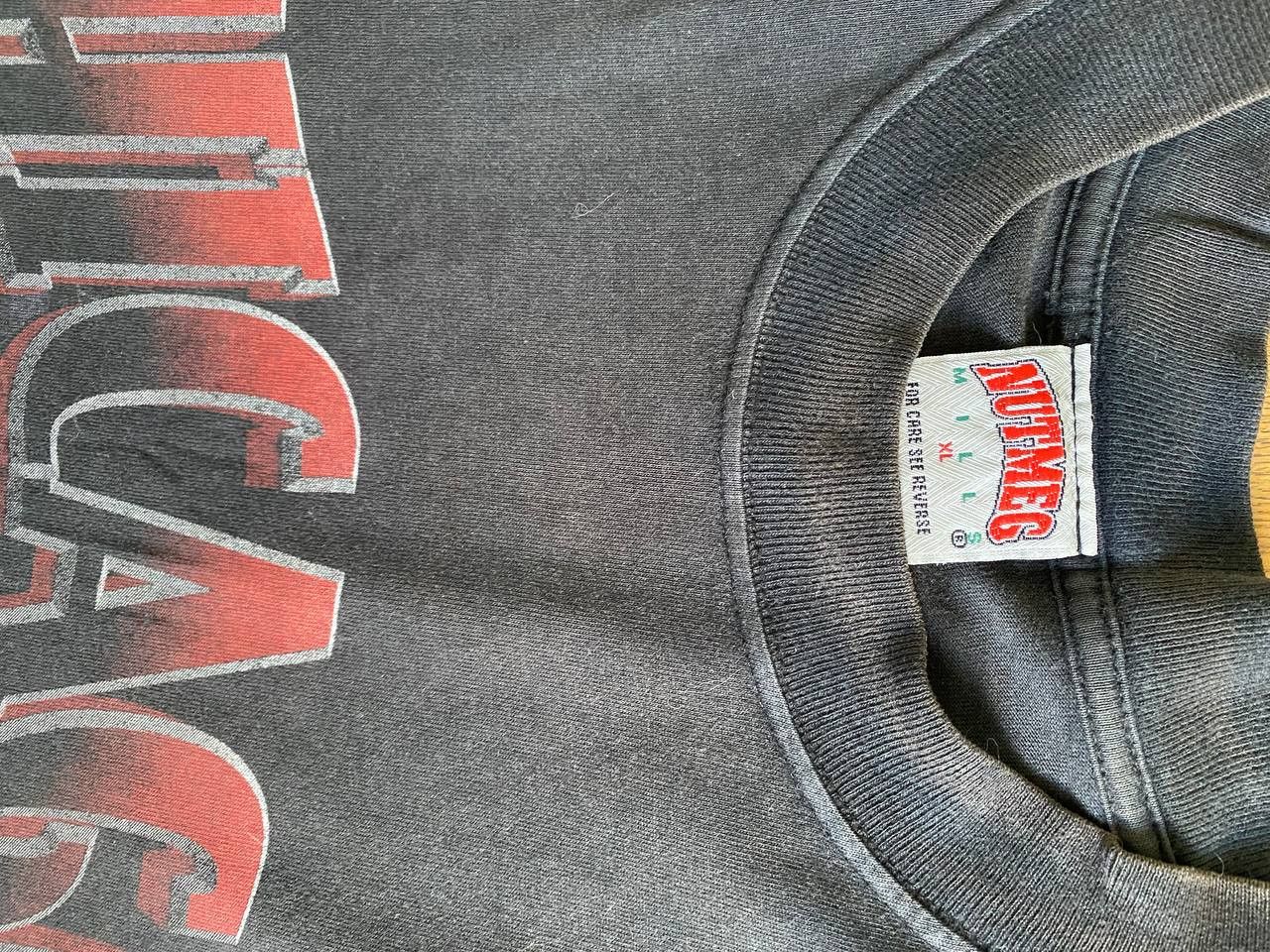 Nutmeg Vintage 1993 Nutmeg Chicago Bulls NBA T Shirt Size US XL / EU 56 / 4 - 6 Thumbnail
