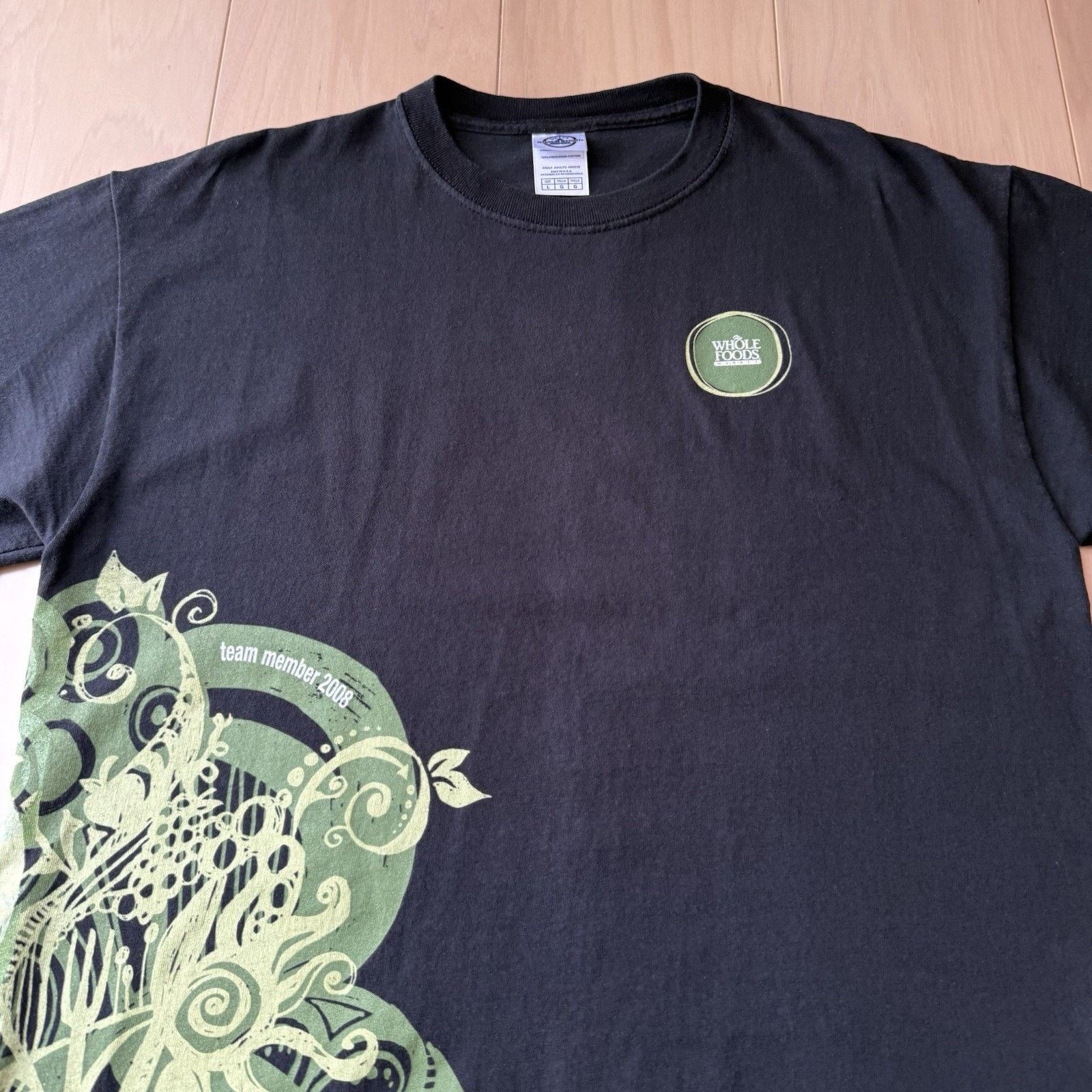 Vintage Vintage Whole Foods Team Member Shirt Large Black Y2K Size US L / EU 52-54 / 3 - 3 Thumbnail