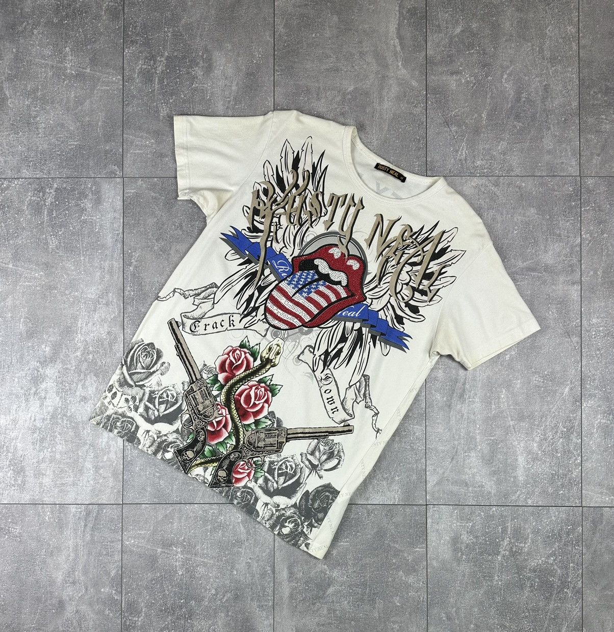 Rusty Rusty Neal Overprint Logo Y2K T-Shirt Size US XL / EU 56 / 4 - 1 Thumbnail