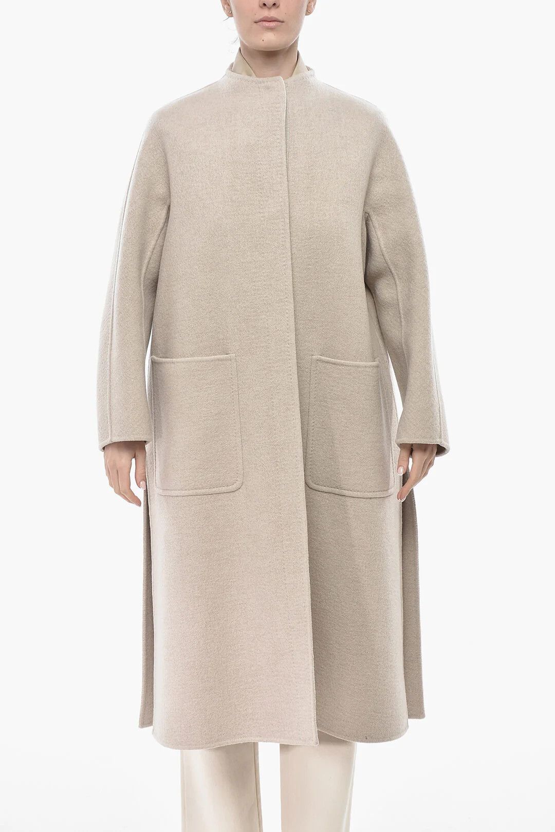 Max Mara og1mm0426 Pure Cashmere Coat in Beige Size M / US 6-8 / IT 42-44 - 1 Thumbnail