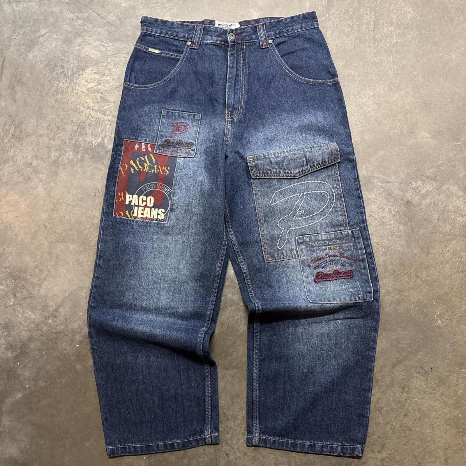Vintage Vintage Y2K Paco Jeans Multi Pocket Baggy Jeans NWT Size US 34 / EU 50 - 1 Thumbnail