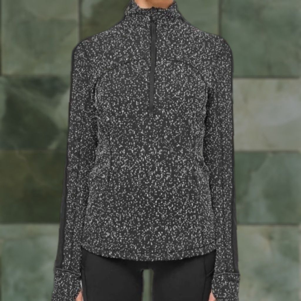 Lululemon **Lululemon Run Briskly Top Black 1/2 Zip Magnetized Jacquard Sz 4** User: Lululemon Run Briskly Top Black 1/2 Zip Magnetized Jacquard Sz 4 Size S / US 4 / IT 40 - 1 Thumbnail