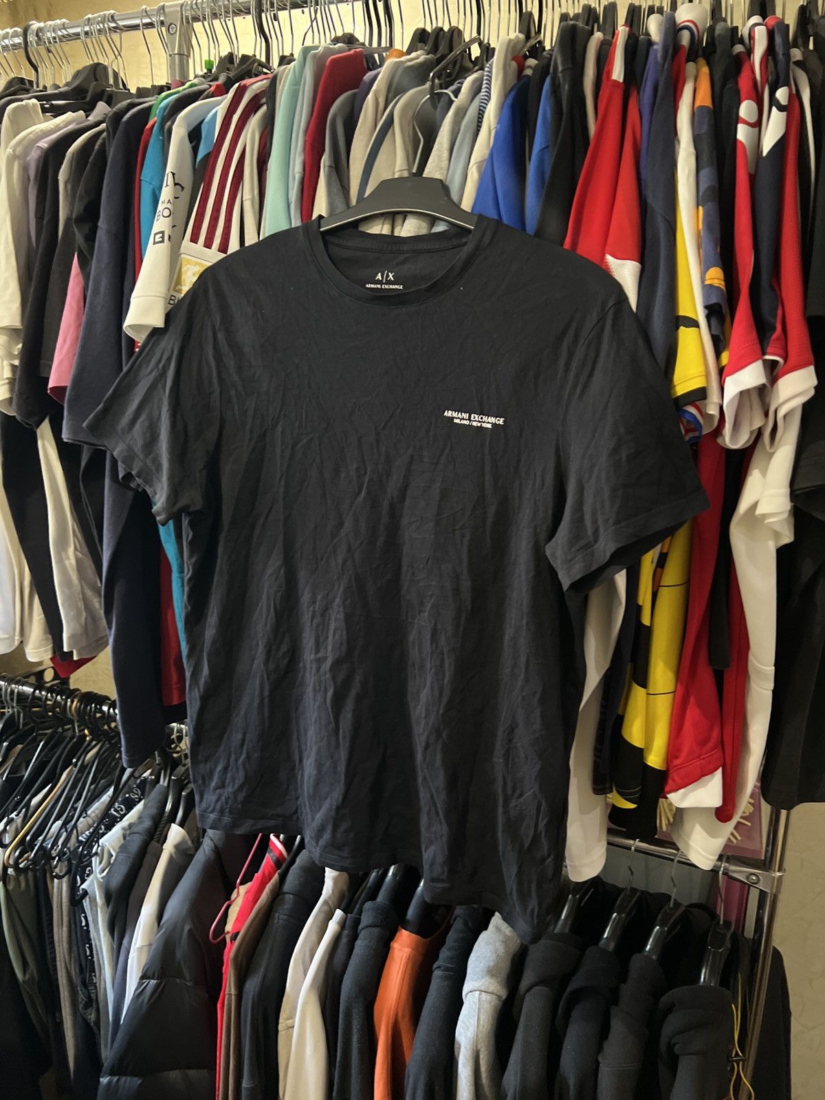 Armani Exchange EMPORIO ARMANY EXCHANGE SMALL LOGO T SHIRT CERTILOGO AOP Size US L / EU 52-54 / 3 - 1 Thumbnail
