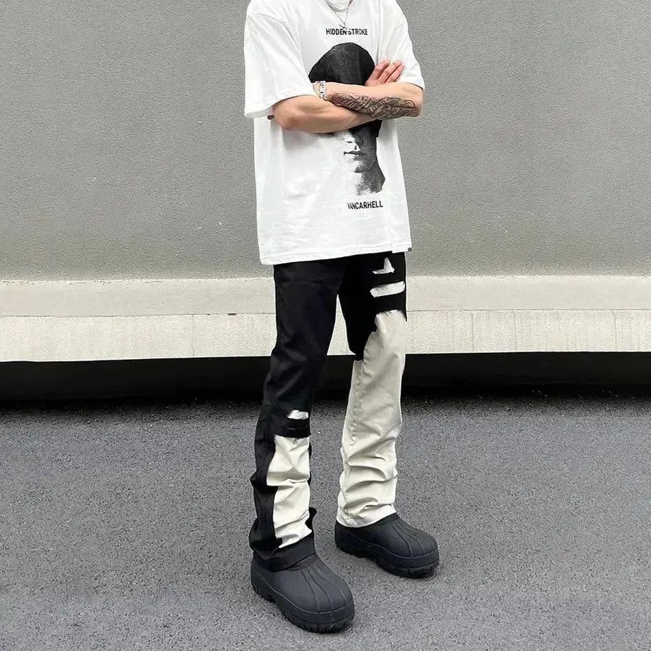Japanese Brand Cargo pants casual hip-hop Y2k style black and white Size US 32 / EU 48 - 5 Thumbnail