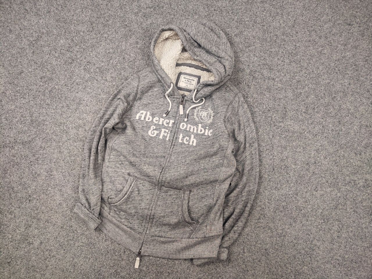 Abercrombie & Fitch Abercrombie & Fitch Vintage Zip Sherpa Fur Hoodie Y2K Style Size US M / EU 48-50 / 2 - 4 Thumbnail