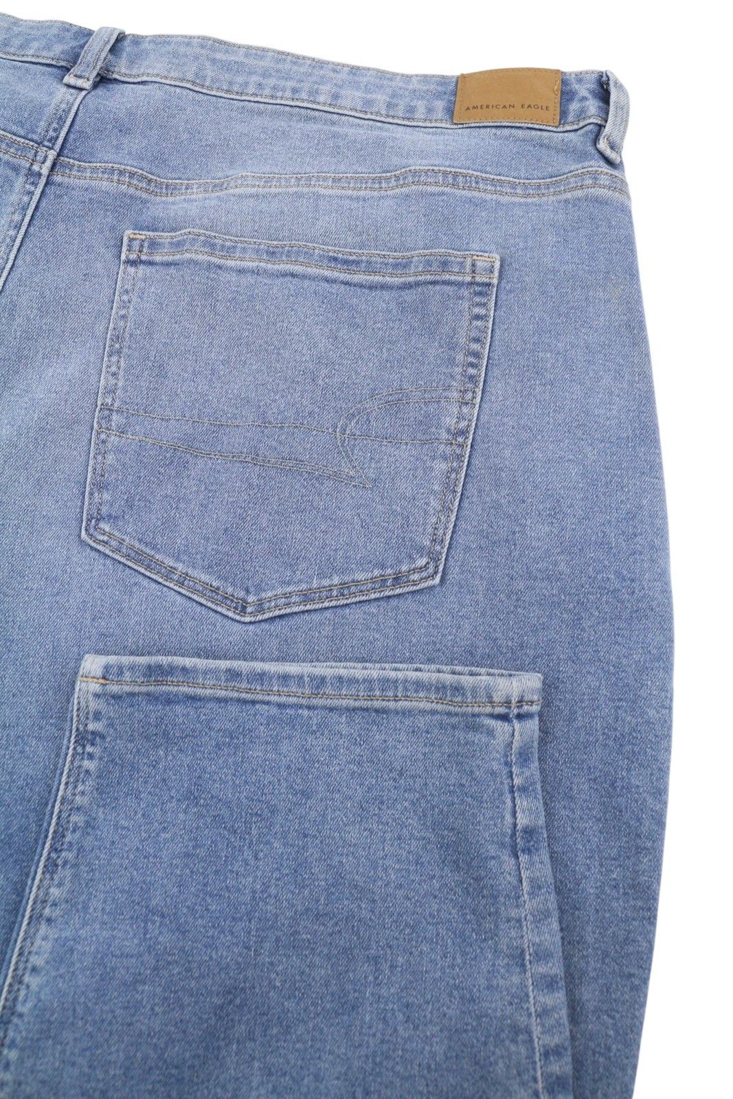 American Eagle Outfitters STRETCH MOM W36 Washed Blue Jeans 88787 Size 36" / US 14 / IT 50 - 6 Thumbnail