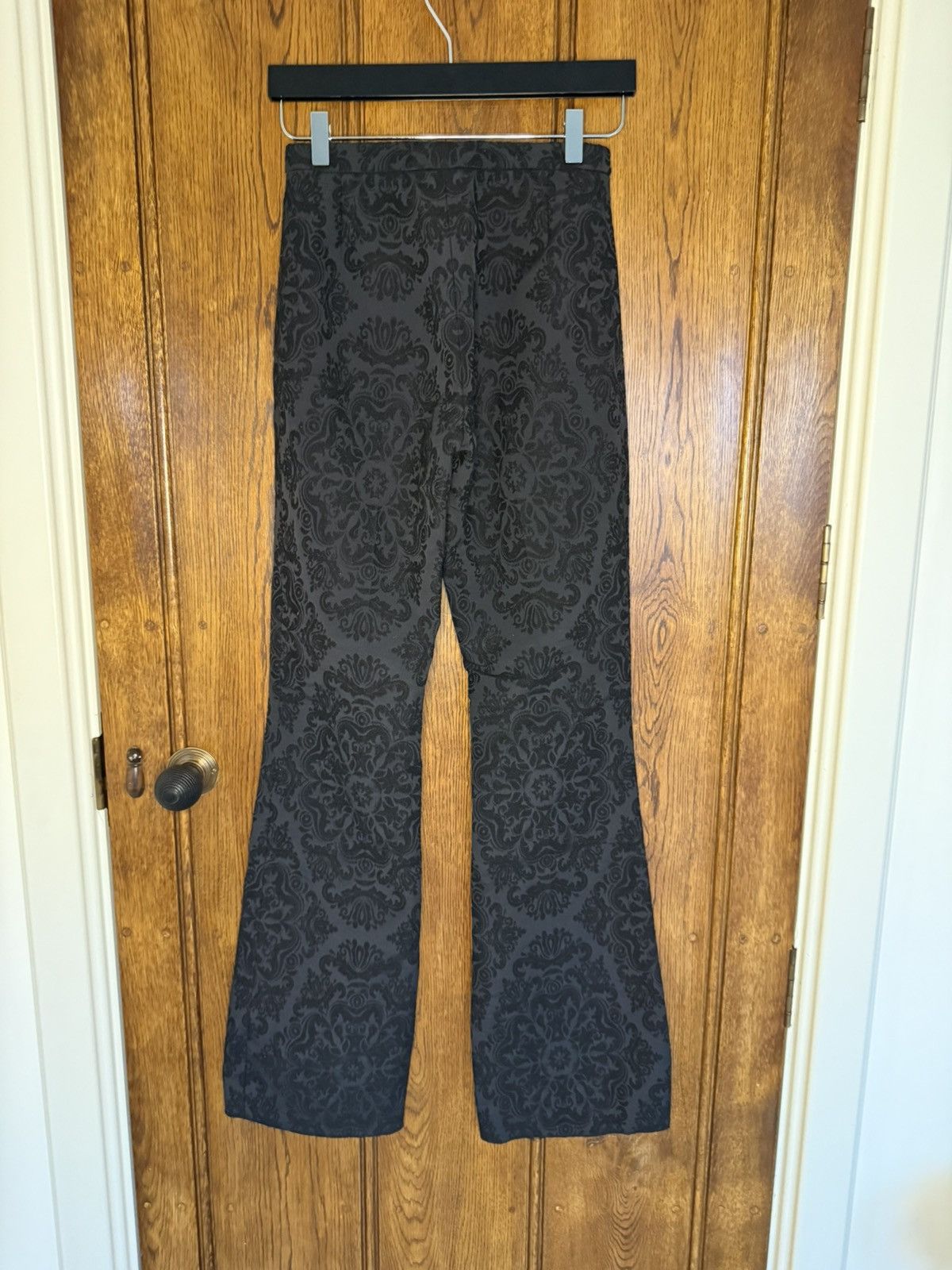 Saint Laurent Paris FW19 Saint Laurent paisley black long floral flares pants Size 34R - 12 Thumbnail