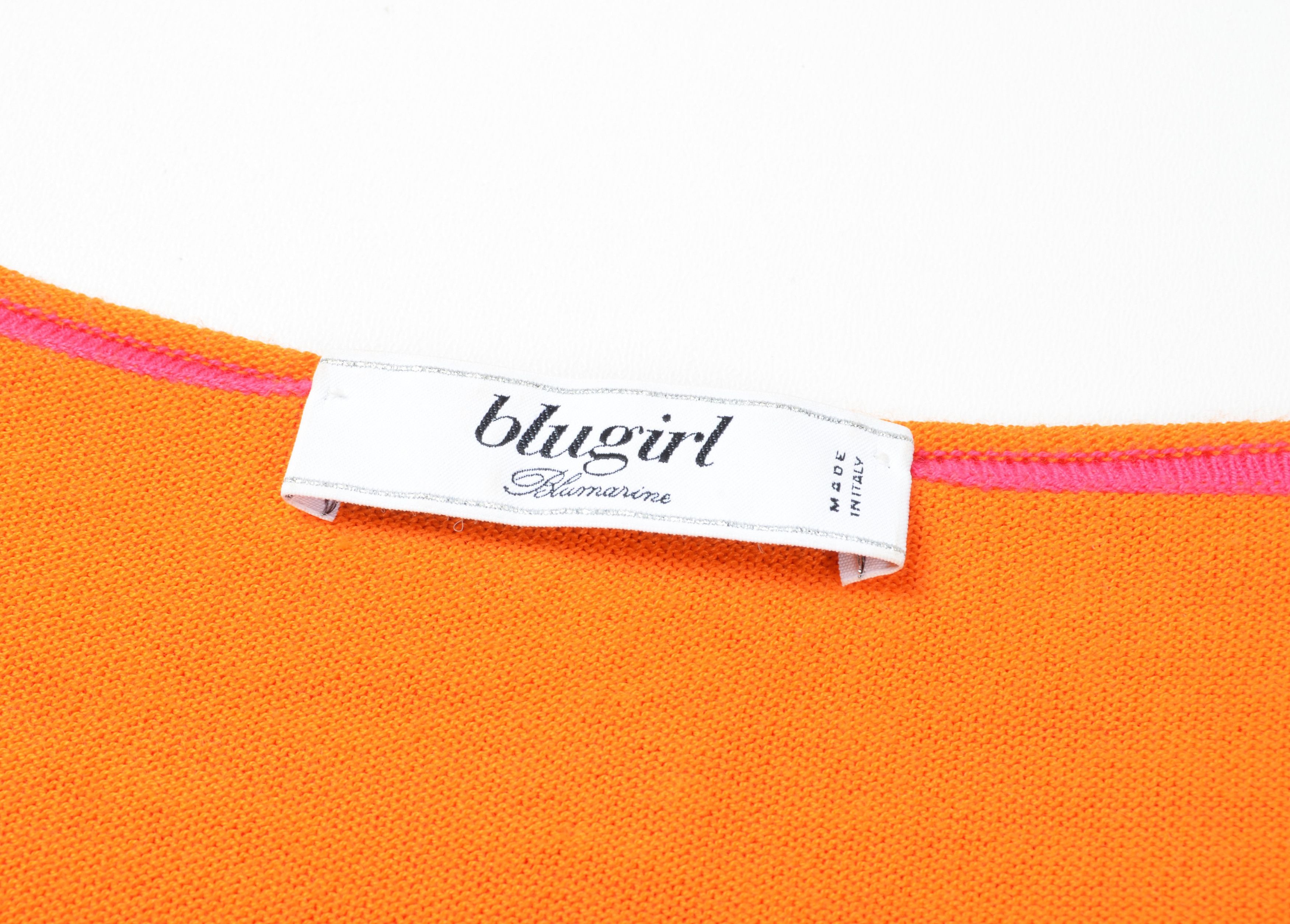 Blumarine Blumarine Blugirl Pink Orange Layered Knit 3/4 Sleeve Top Size S / US 4 / IT 40 - 7 Thumbnail