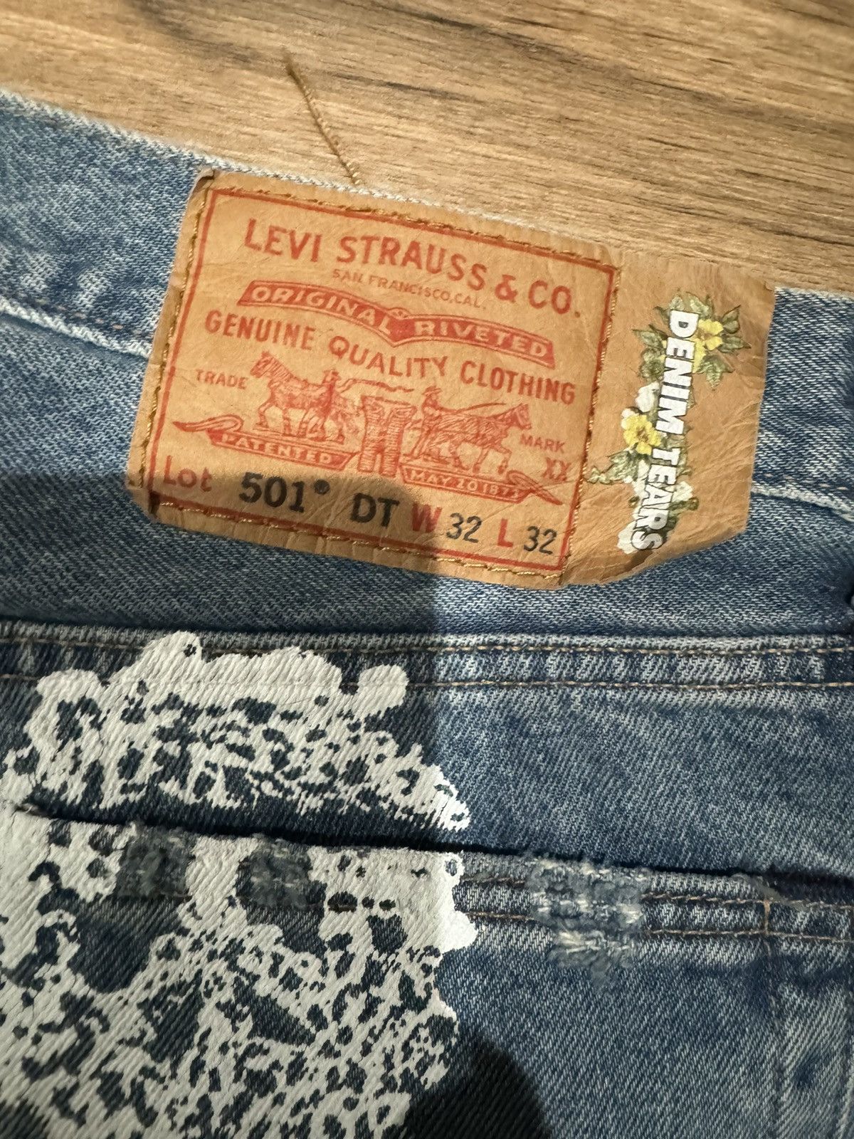 DENIM TEARS × Levi's × Virgil Abloh Denim tears x Virgil “message in tears” printed jeans Size US 32 / EU 48 - 6 Thumbnail