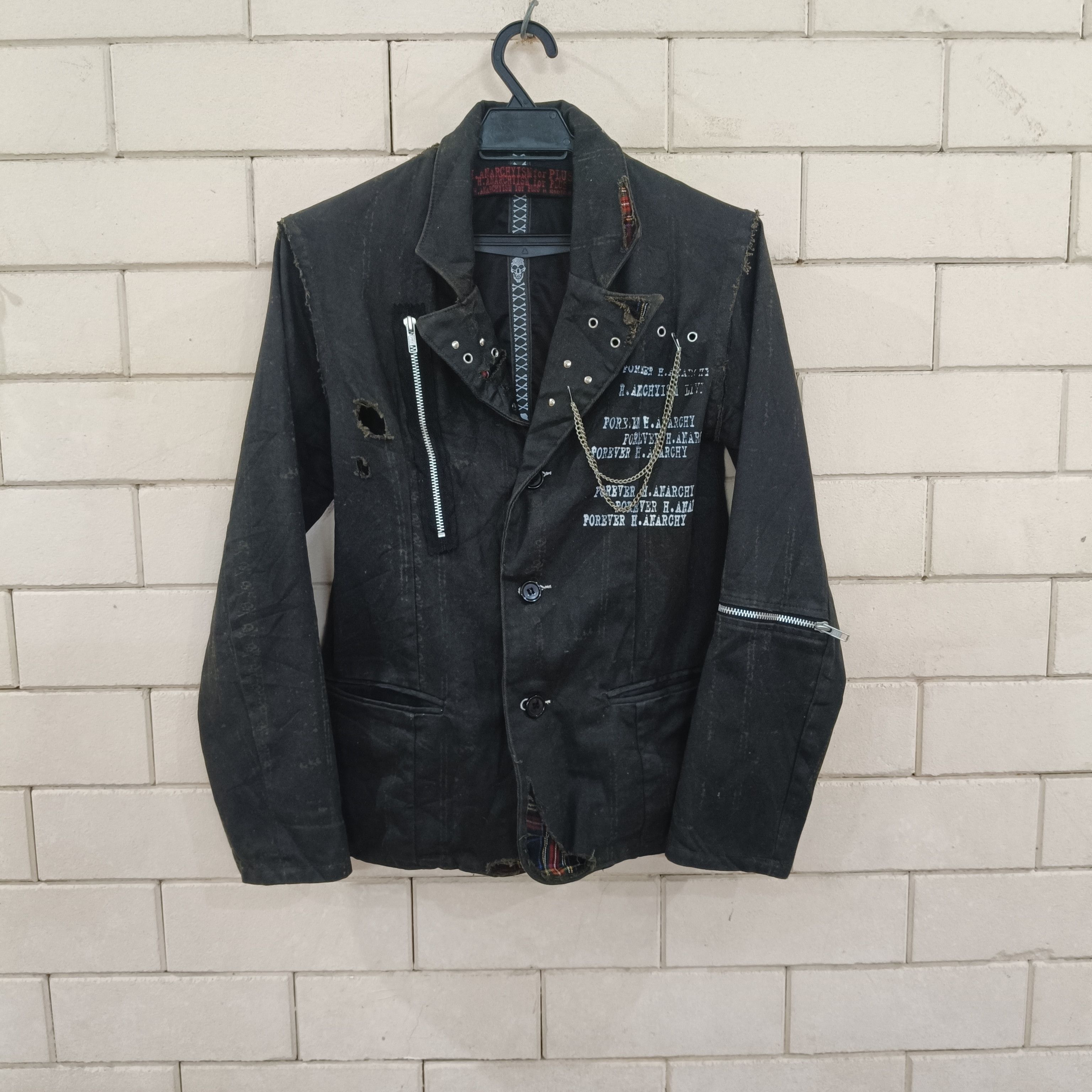 Japanese Brand H. ANARCHYISM for PLUS Punk Jacket Size US S / EU 44-46 / 1 - 1 Thumbnail