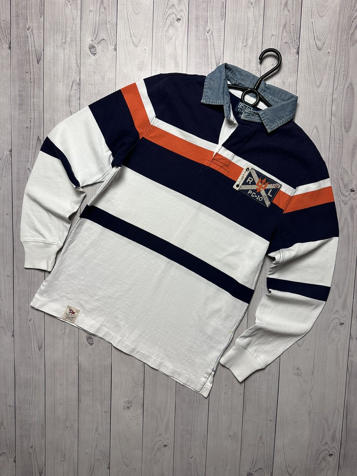 Polo Ralph Lauren × Vintage Vintage Polo Ralph Lauren rugby jersey size S rare striped Size US S / EU 44-46 / 1 - 1 Thumbnail