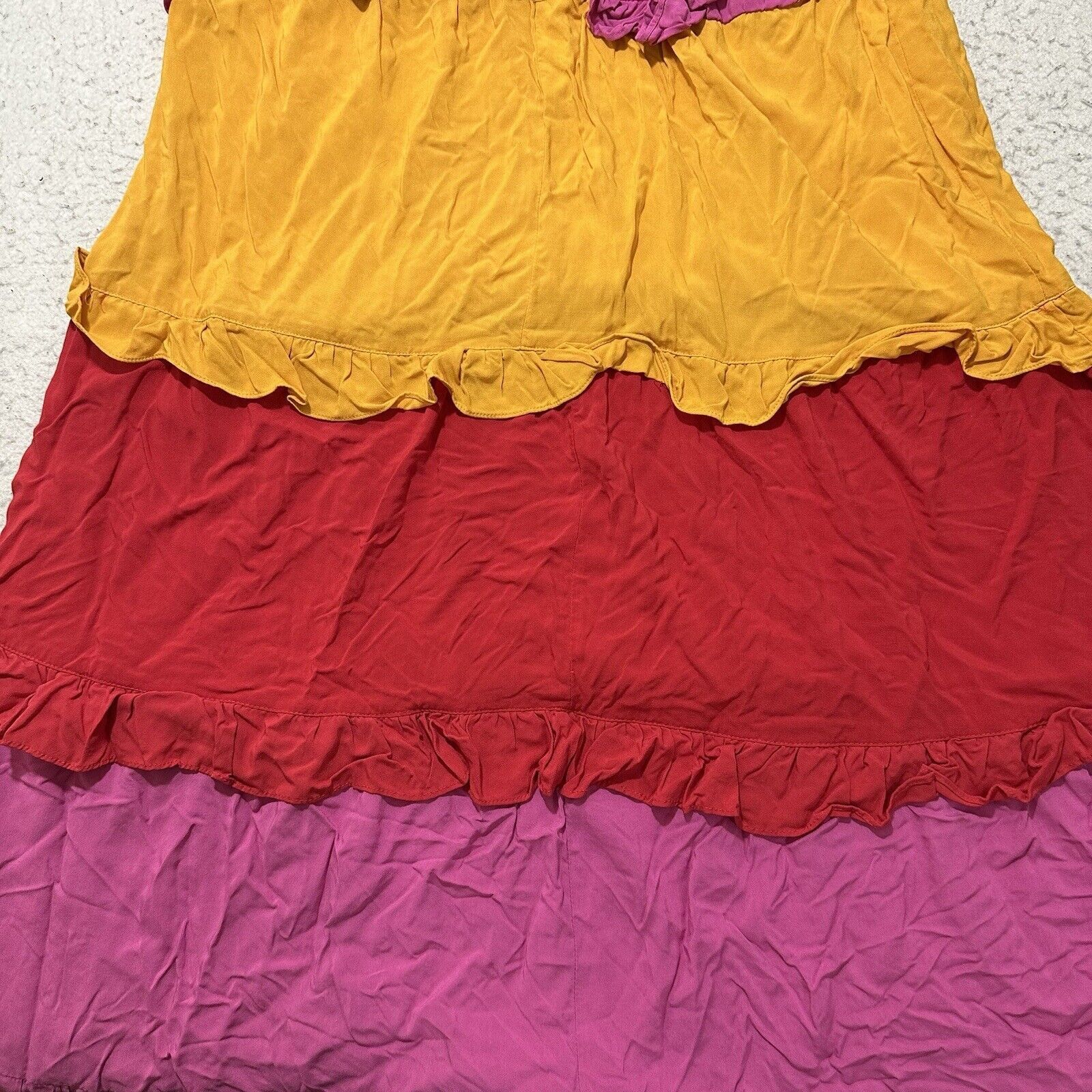 Other Ivy Street 1X Pink Colorful Tiered Maxi Sundress Sleeveless Size XL / US 12-14 / IT 48-50 - 13 Thumbnail