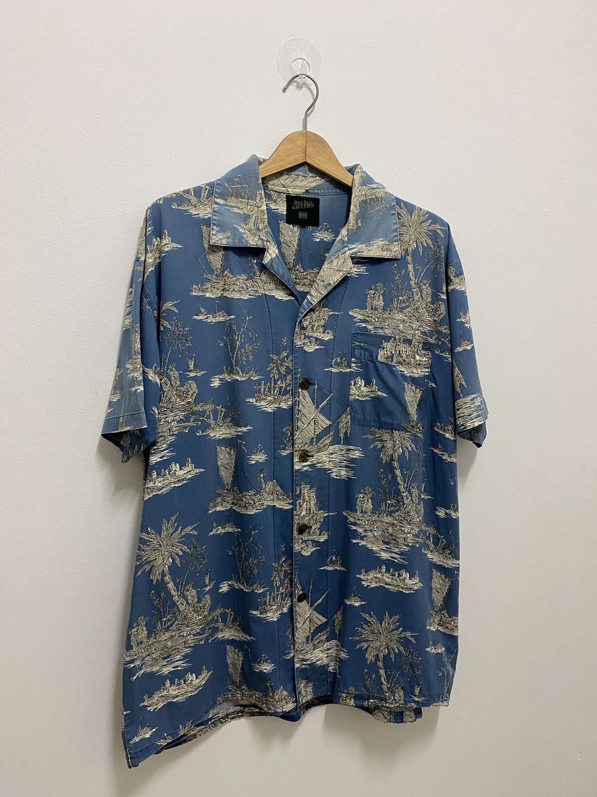 Jean Paul Gaultier Jean Paul Gaultier Homme Hawaii Style Open Collar Shirts Size US M / EU 48-50 / 2 - 3 Thumbnail