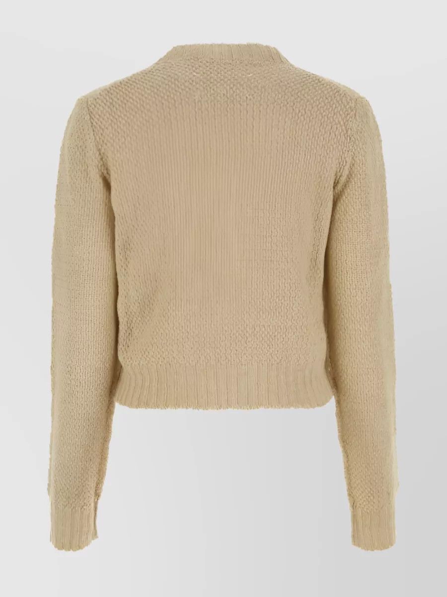 Maison Margiela o1y0625 V-neck Sweater in Beige Size S / US 4 / IT 40 - 2 Thumbnail