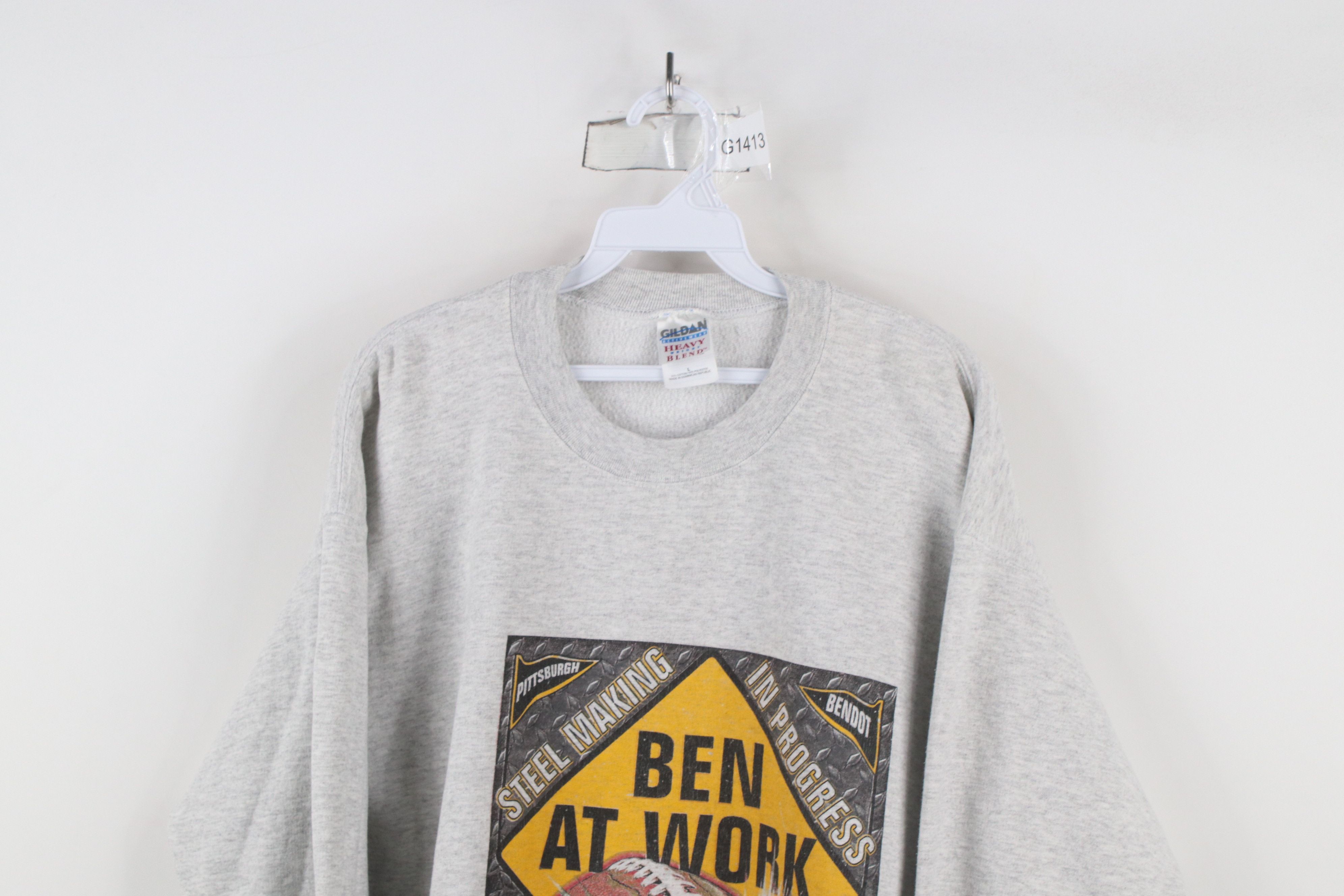 Vintage Vintage Ben Roethlisberger Steelers Football Sweatshirt Size US L / EU 52-54 / 3 - 2 Thumbnail