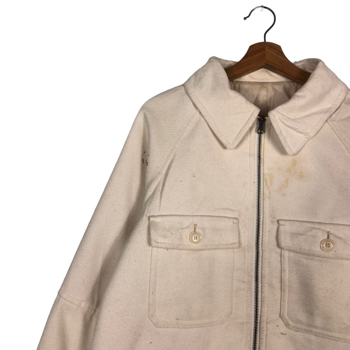 Japanese Brand 🔥Vintage Wool Work Chore Jacket GU Japan Issey Miyake Size US XL / EU 56 / 4 - 7 Thumbnail