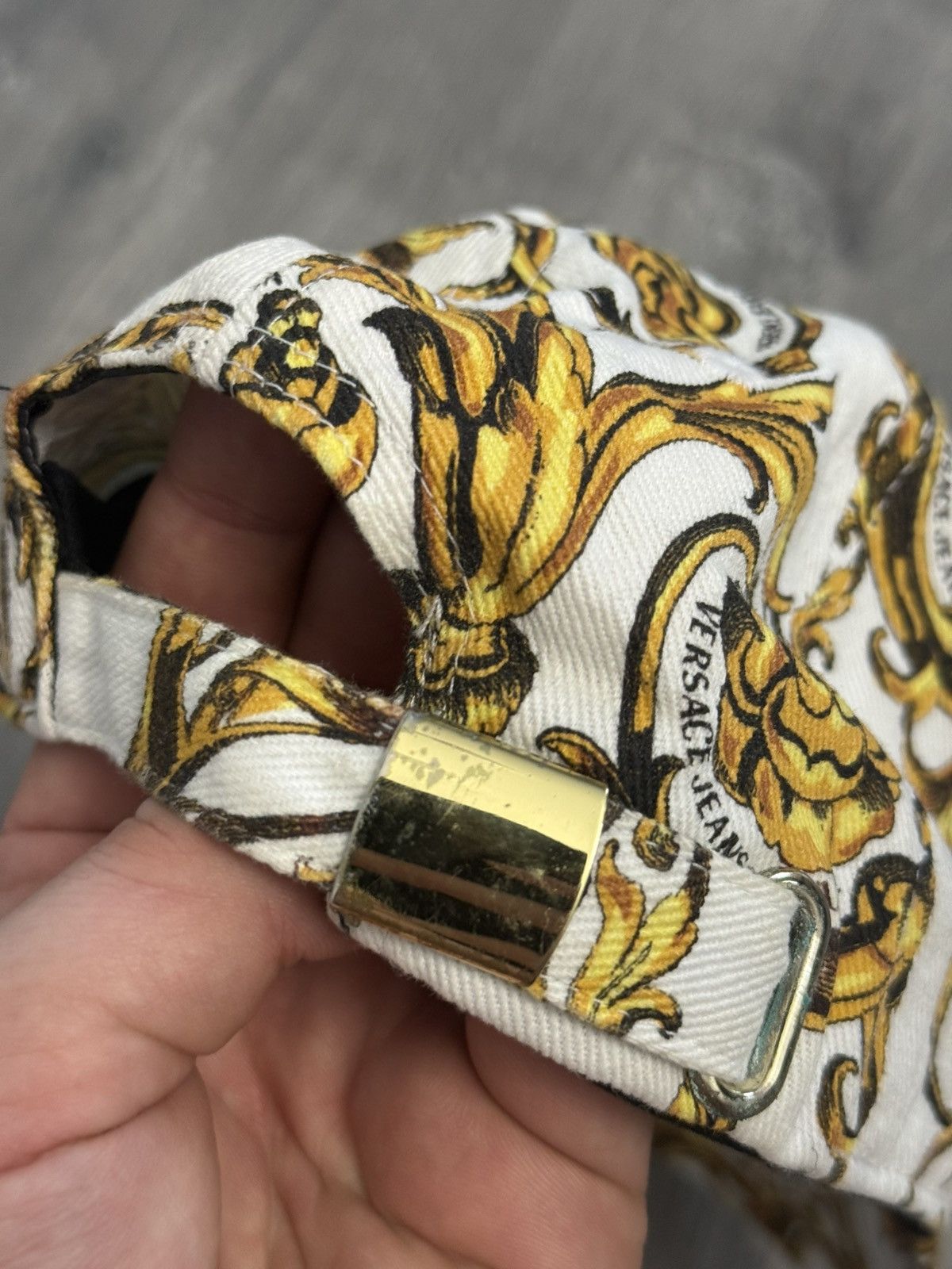 Versace Jeans Couture Versace White Barocco Baroque Baseball Cap One Size Size ONE SIZE - 3 Thumbnail