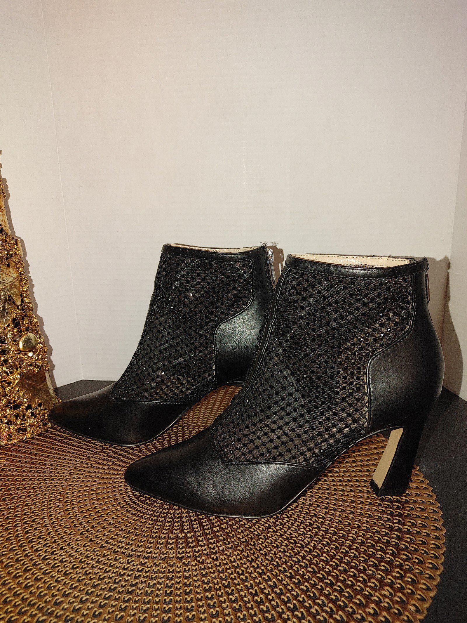 Designer Adrienne Vittadini Nisa Mesh Ankle Boots Size 8.5M Size US 8.5 / IT 38.5 - 1 Thumbnail