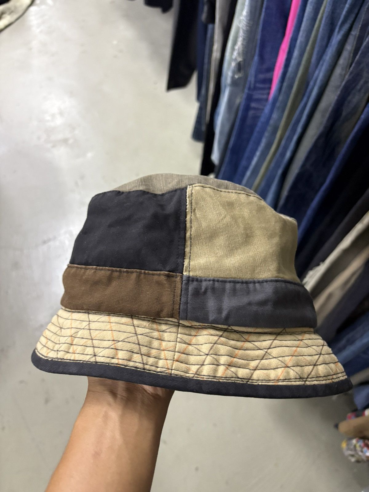 Kapital Kapital Patchwork Boro Old Man and the sea bucket hat cap Size ONE SIZE - 11 Thumbnail