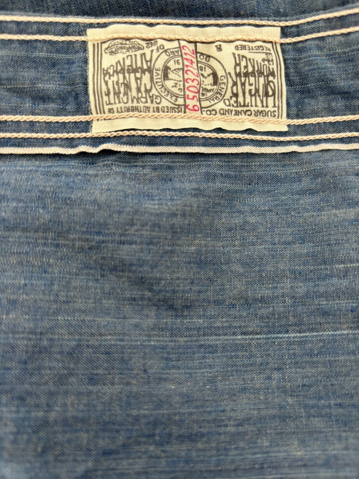 Sugar Cane × Toyo Enterprises Sugar Cane Indigo Stripe Kasuri short sleeve work shirt Size US M / EU 48-50 / 2 - 6 Thumbnail