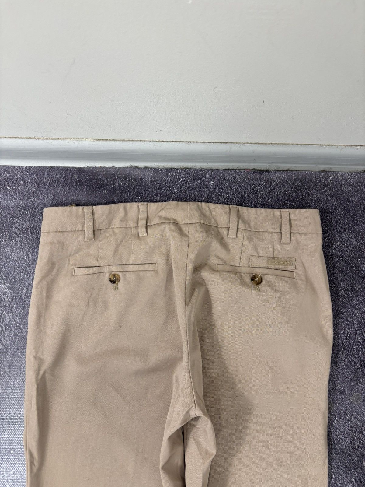 Prada Prada Women’s Straight Fit Beige Luxury Wool Pants Size 28" / US 6 / IT 42 - 15 Thumbnail