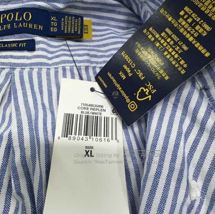 Polo Ralph Lauren Polo Ralph Lauren Logo Embroidered Striped Long Sleeve Shir Size US XL / EU 56 / 4 - 5 Thumbnail